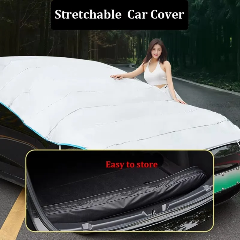 Size M For SUV 210D Oxford Fabric Waterproof Cover Sun Snow Protection Elastic Car Cover