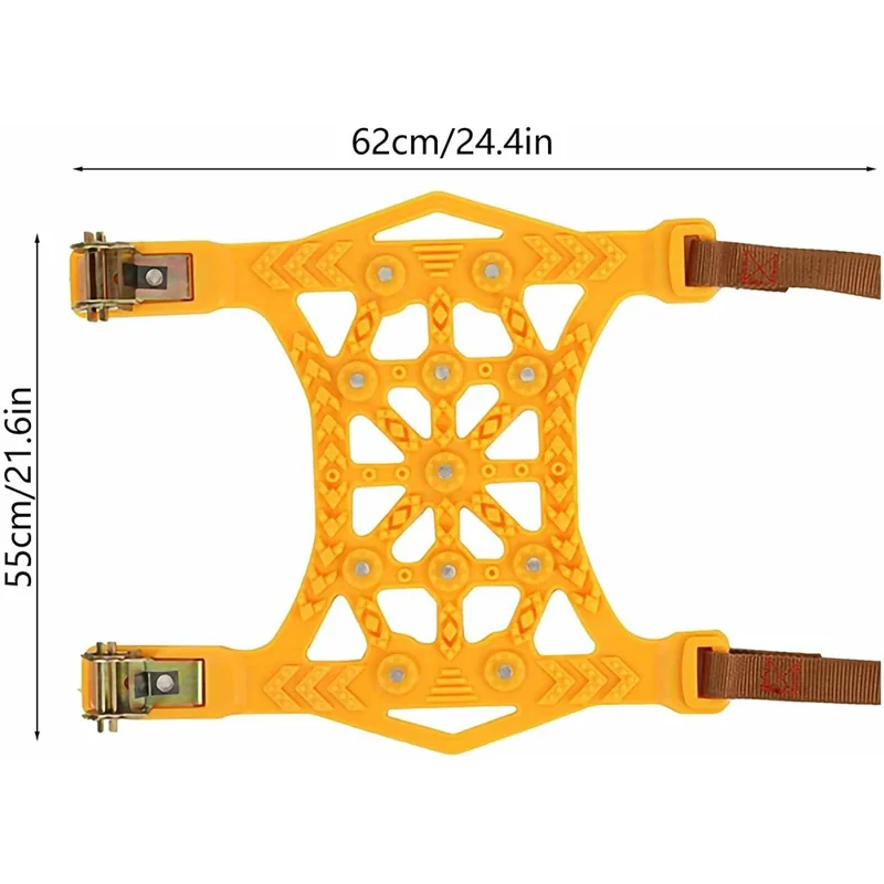 6Pcs Car Tire Snow Chains Anti Skid Emergency Traction Chain for Improved Driving Safety