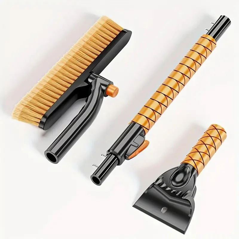 ST-3908 Telescopic handle Windshield Cleaner for Vehicles 2 in 1 360 Degree Rotatable Car Snow Brush Ice Scraper