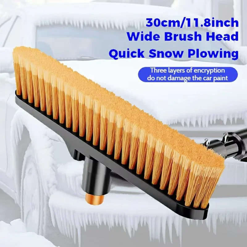 ST-3908 Telescopic handle Windshield Cleaner for Vehicles 2 in 1 360 Degree Rotatable Car Snow Brush Ice Scraper