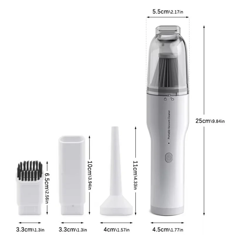 Portable Wireless Handheld Vacuum Cleaner Metal Filter High Power Suction Blower for Car Home