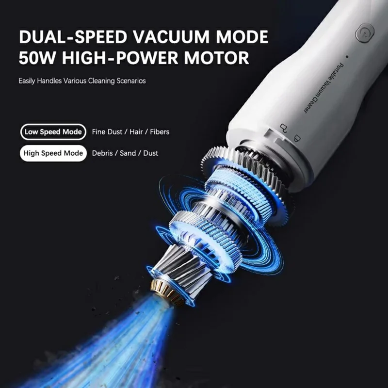 Portable Wireless Handheld Vacuum Cleaner Metal Filter High Power Suction Blower for Car Home
