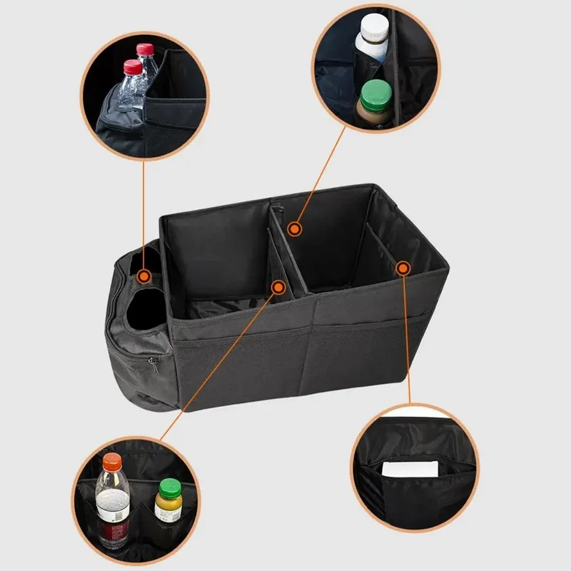Multi Pocket Car Trunk Organizer Large Capacity Foldable 600D Oxford Fabric Storage Box