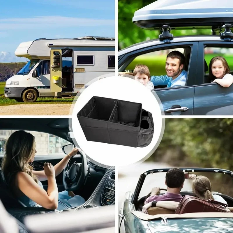 Multi Pocket Car Trunk Organizer Large Capacity Foldable 600D Oxford Fabric Storage Box