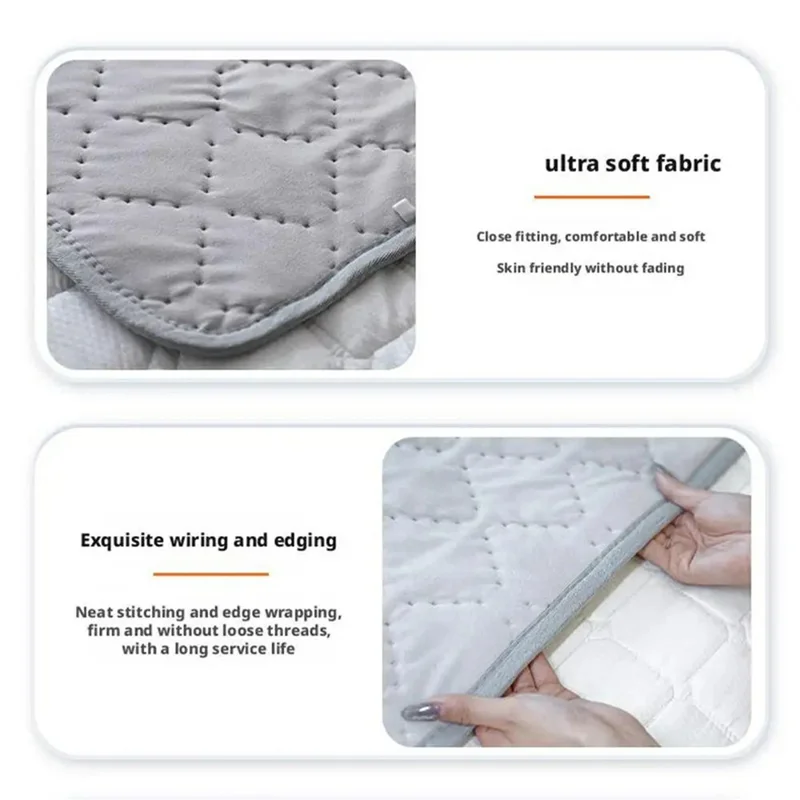 150 x 180cm 12V Car Electric Heated Blanket 4 Levels Temperature Adjustable Heating Pad for RV Truck Sedan - Light Grey