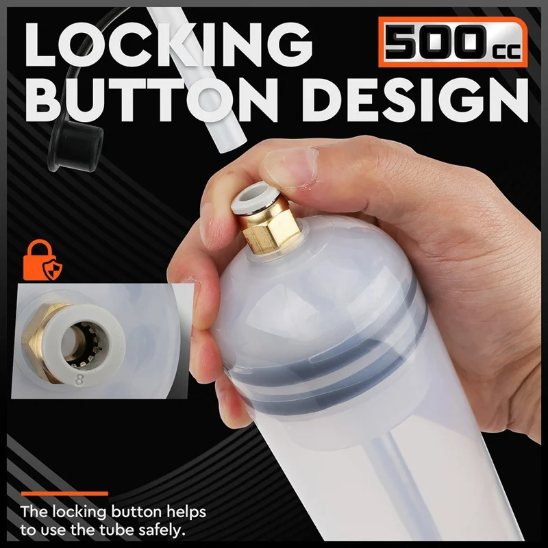 500CC Car Oil Fluid Extractor Transparent Manual Oil Suction Pump Oil Transfer Change Pump