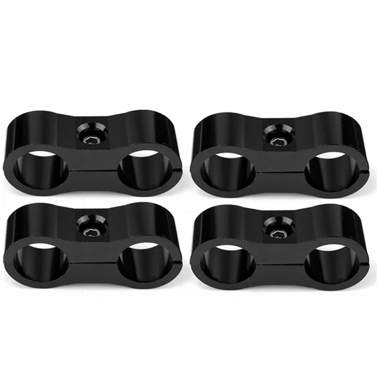 F08129-4 4PCS AN4 Aluminiumlegierungskraftstoffleitungsmontage-klemmschlauchadapter