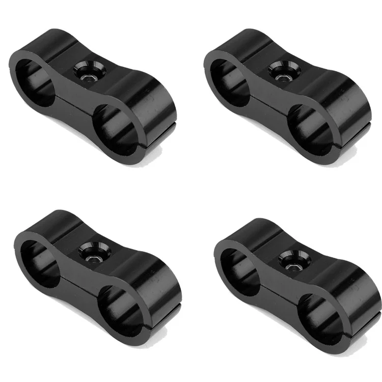 F08129-4 4PCS AN4 Aluminiumlegierungskraftstoffleitungsmontage-klemmschlauchadapter