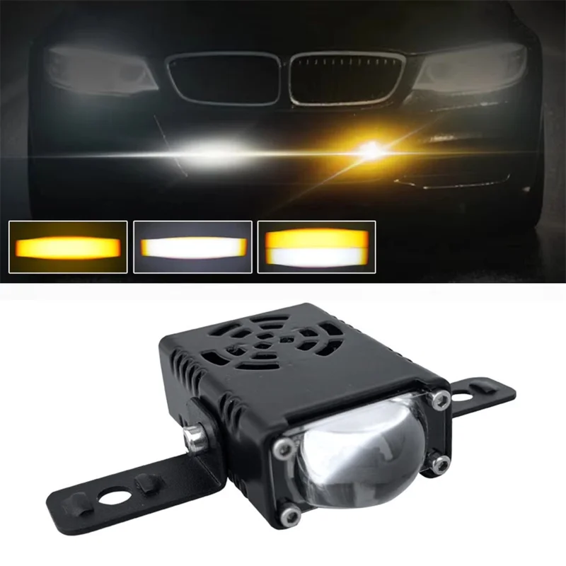 Car LED Spotlight IP67 Waterproof Yellow and White Light High Low Beam Lamp for Truck / SUV / ATV