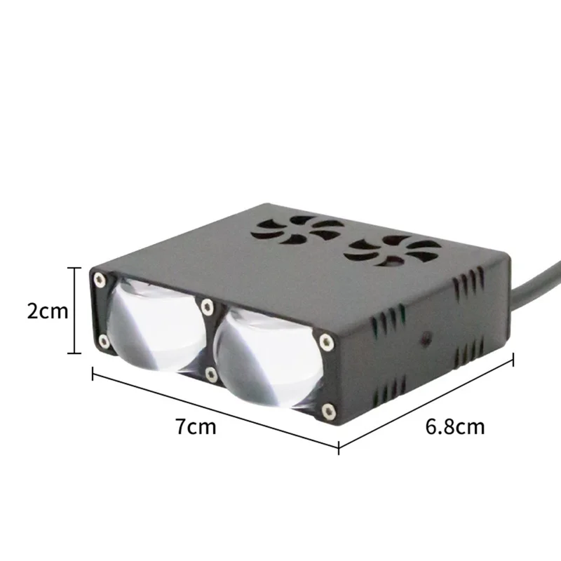 2-LED Car Spotlight IP67 Waterproof Yellow and White Light High Low Beam Lamp for Truck / SUV / ATV