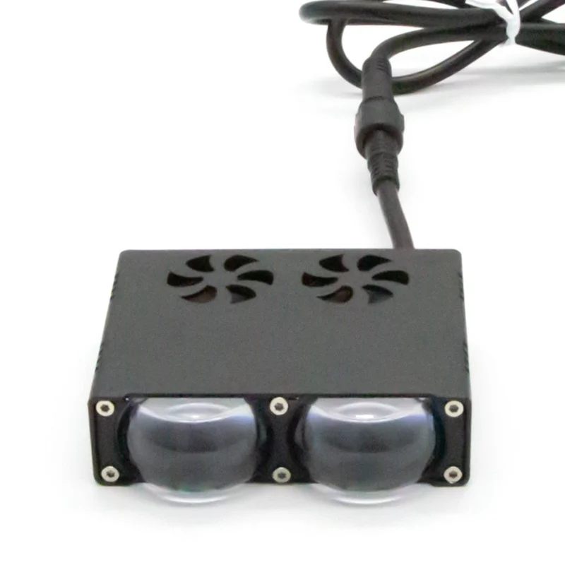 2-LED Car Spotlight IP67 Waterproof Yellow and White Light High Low Beam Lamp for Truck / SUV / ATV