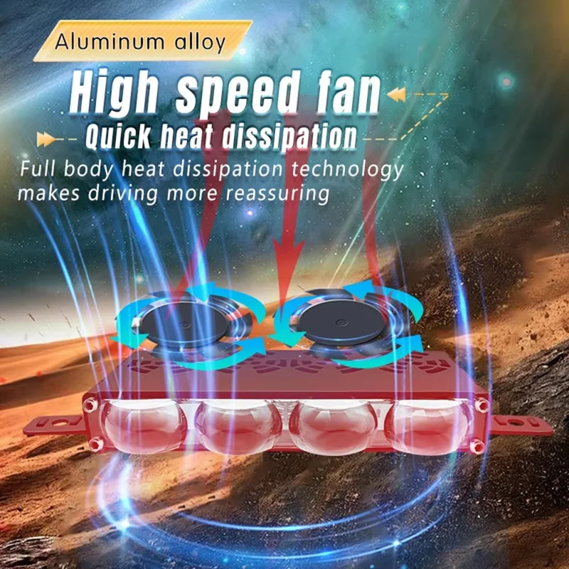 2-LED Car Spotlight IP67 Waterproof Yellow and White Light High Low Beam Lamp for Truck / SUV / ATV