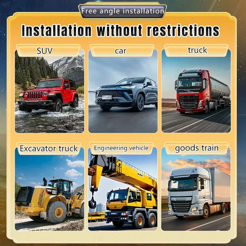 2-LED Car Spotlight IP67 Waterproof Yellow and White Light High Low Beam Lamp for Truck / SUV / ATV