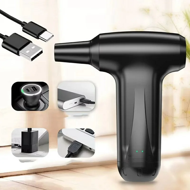 K9413A 80000RPM 7.4V High Power Violent Fan 3 Speeds Handheld Dust Blower for Computer Keyboard