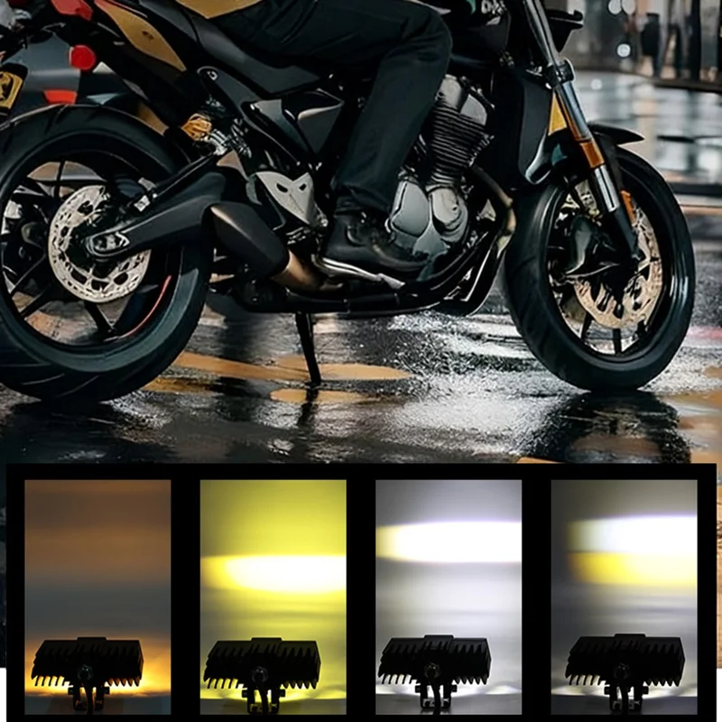 45W LED Headlight Spotlight with DRL for Car / Motorcycle Yellow White LED Light IP67 Waterproof