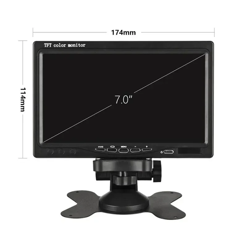 7 Inch Wireless Backup Camera System for Bus IP67 Waterproof Rear View Night Vision LCD Monitor