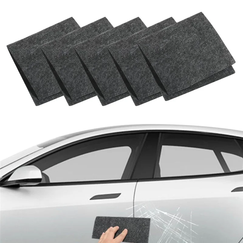 5Pcs 10 x 20cm Multifunction Nano-fiber Car Scratch Repair Cloth for Polishing Stain Removal