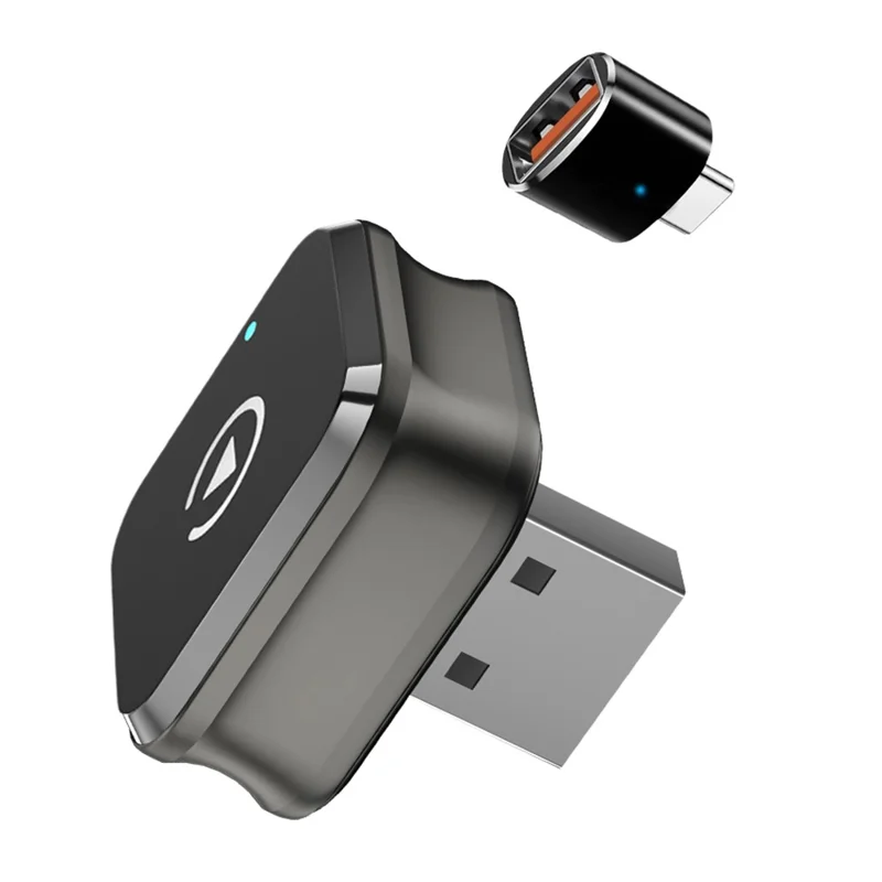 M4 2 in 1 Bluetooth-compatible 5.4 AI Box for CarPlay  /  Android Auto Wired to Wireless Car Adapter