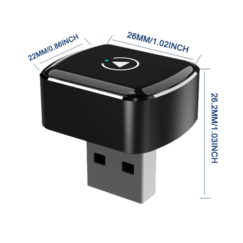 M26 2 in 1 For CarPlay  /  Android Auto Wired to Wireless Car Adapter 5.8G / 2.4G Dual Band WiFi Bluetooth-compatible USB Dongle