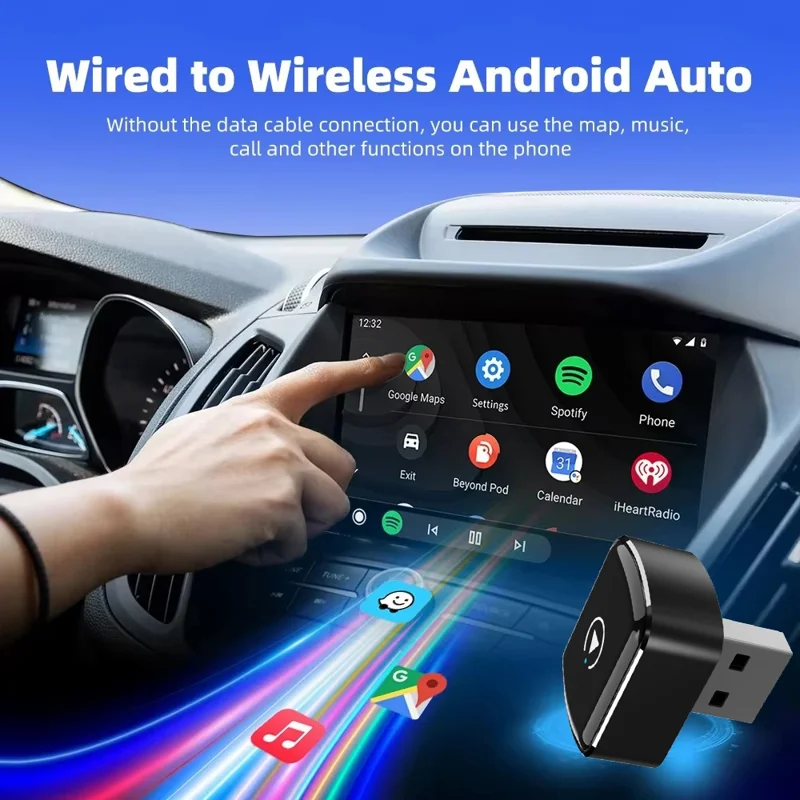 M26 2 in 1 For CarPlay  /  Android Auto Wired to Wireless Car Adapter 5.8G / 2.4G Dual Band WiFi Bluetooth-compatible USB Dongle