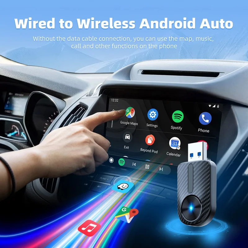 M27 2-in-1 Plug and Play USB AI-box voor CarPlay / Android Auto, kabeladapter naar draadloos