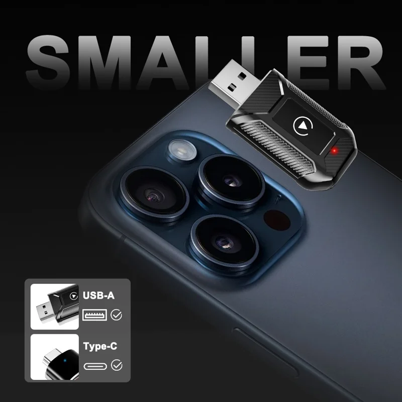 M30 2 in 1 AI Box Wireless Car Adapter for CarPlay  /  Android Auto Upgrade Compatible with Built-in CarPlay  /  Android Auto Vehicles