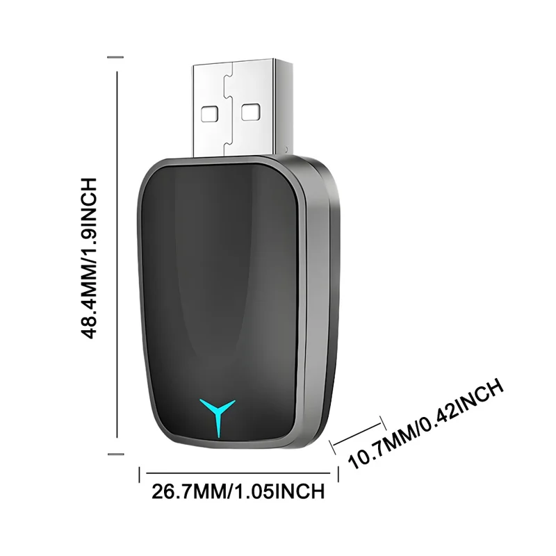 M34 2 in 1 AI Box Wireless Car Adapter for Upgrading Wired CarPlay  /  Android Auto to Wireless Compatible With Built-in CarPlay  /  Android Auto Vehicles