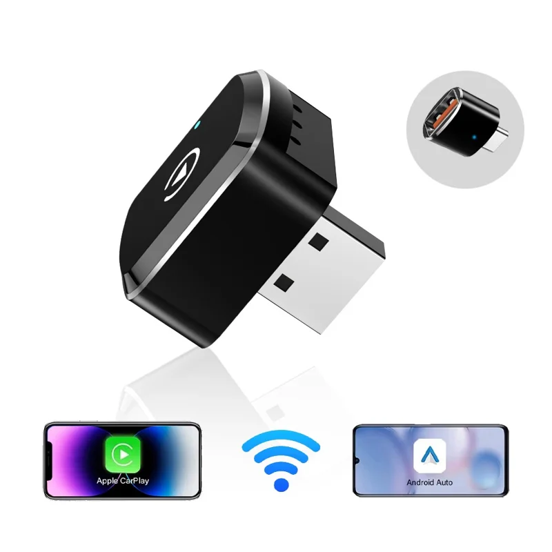 M39 2 in 1 AI Box Wireless Car Adapter for CarPlay  /  Android Auto Upgrade Wired to Wireless Compatible with Built-in CarPlay  /  Android Auto Vehicles