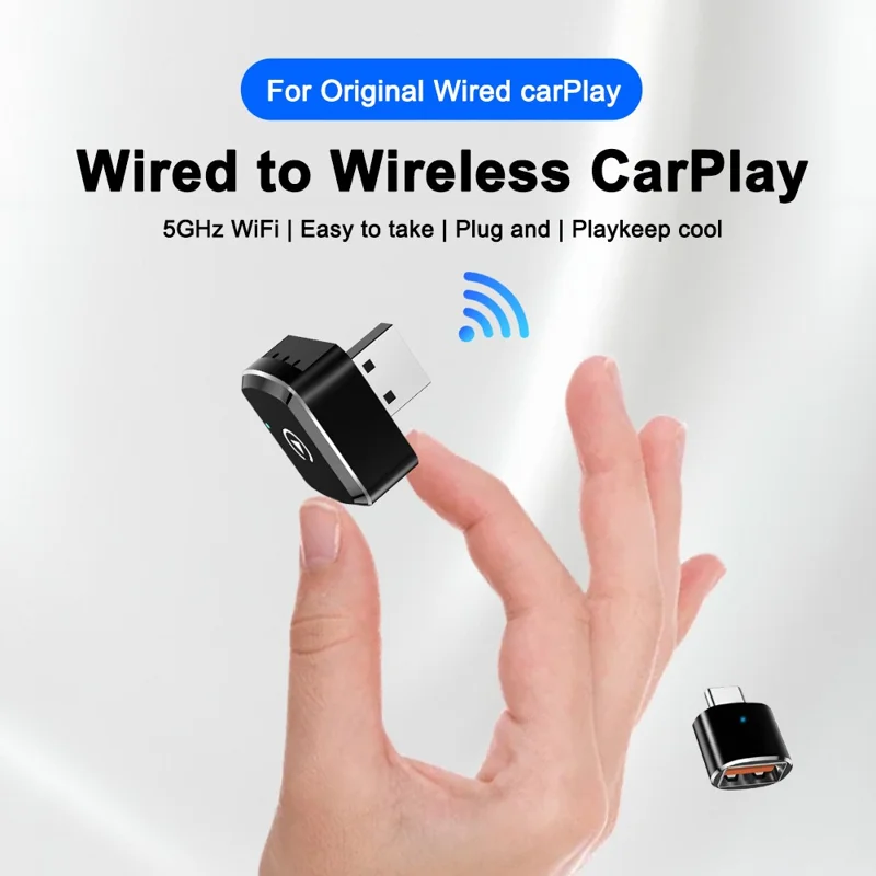 M39 2 in 1 AI Box Wireless Car Adapter for CarPlay  /  Android Auto Upgrade Wired to Wireless Compatible with Built-in CarPlay  /  Android Auto Vehicles