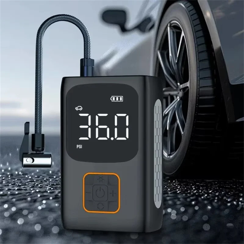 Gonfiatore per pneumatici auto 7.4V 150 PSI Max Schermo digitale Pompa d'aria portatile wireless con luce LED