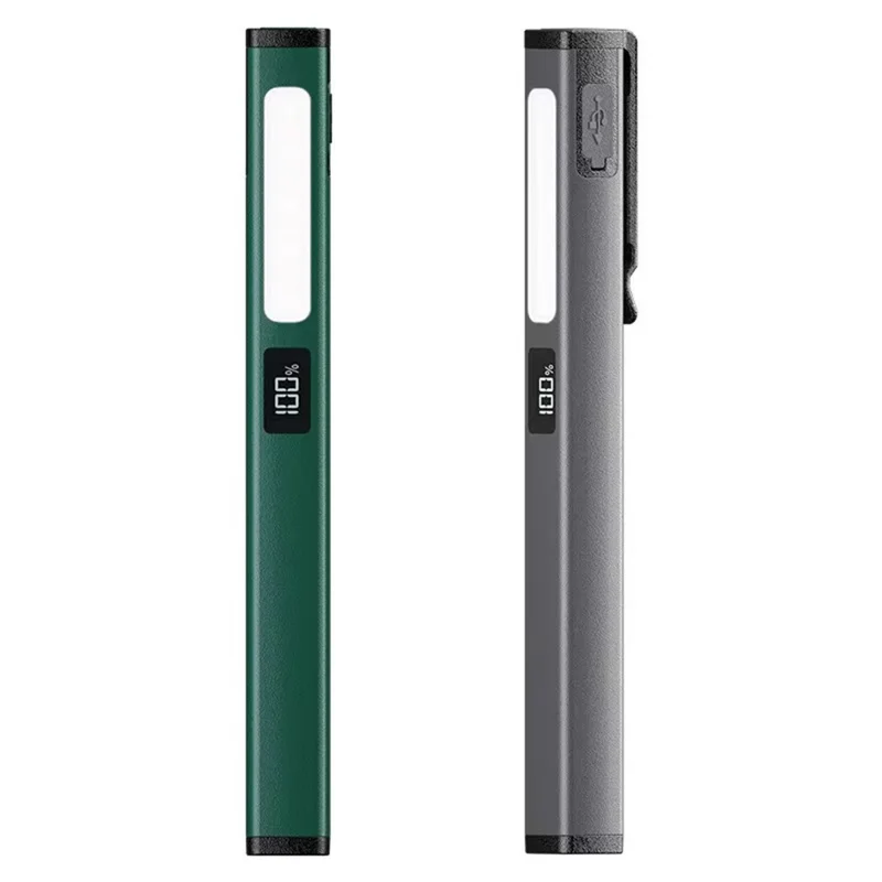 IPX4 vandtæt mini penlygte til camping, arbejde, reparation, 6 tilstande, udendørs, magnetisk lommelygte - grøn