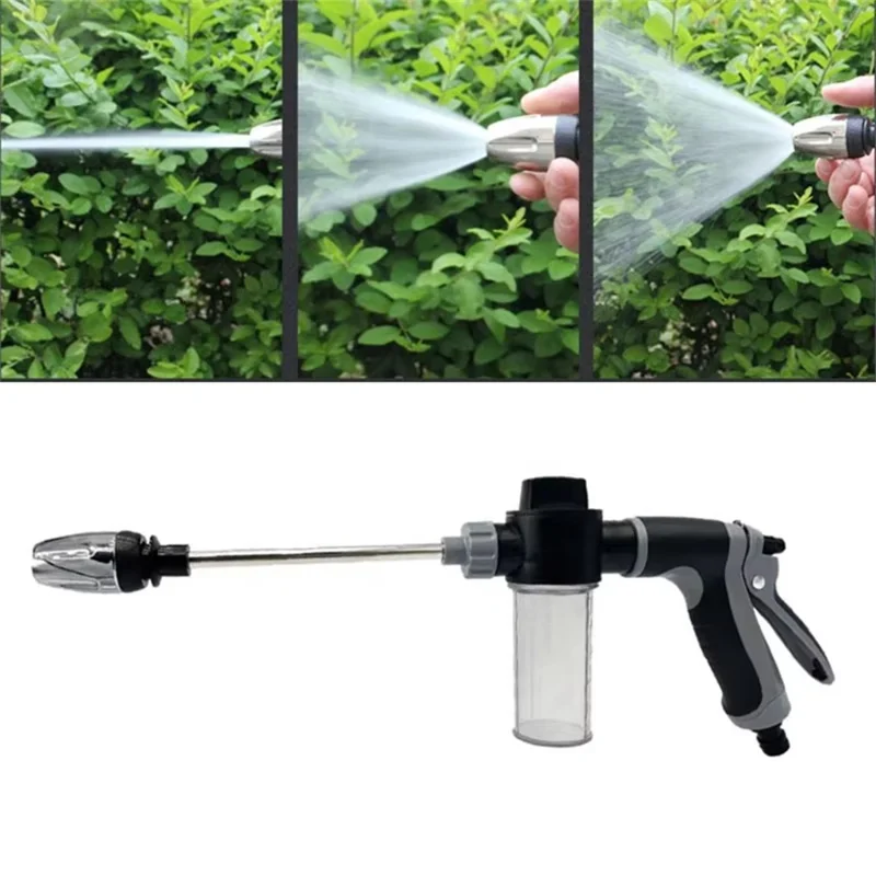 Pistolet à eau haute pression à manche allongé T8 pour le nettoyage à la mousse de voiture - Bleu