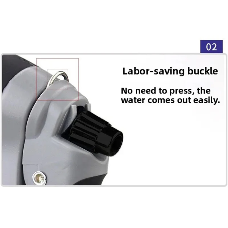 Pistolet à eau haute pression à manche allongé T8 pour le nettoyage à la mousse de voiture - Bleu