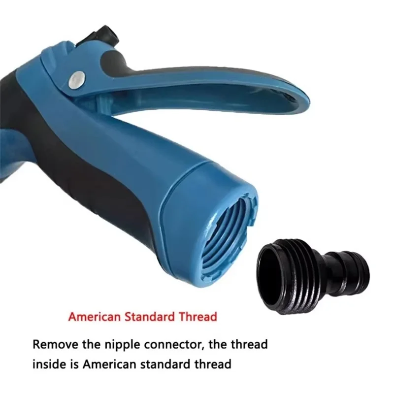 Pistolet à eau haute pression à manche allongé T8 pour le nettoyage à la mousse de voiture - Bleu