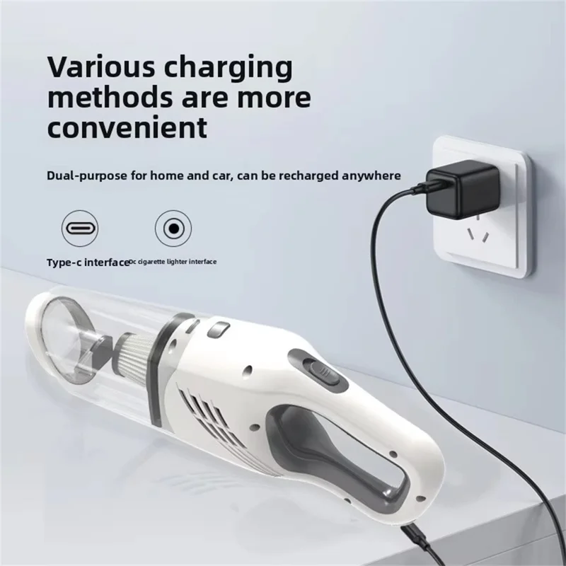 12000Pa Powerful Suction Wireless Brushless Vacuum Cleaner for Car and Home Cleaning Machine