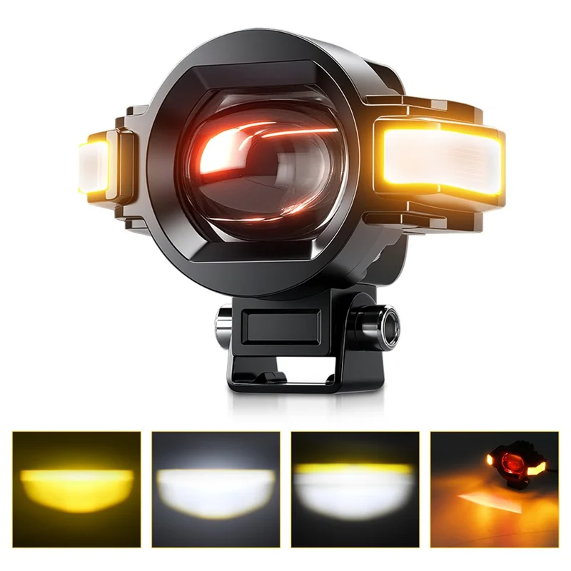 M15 1Pc Motorcycle Auxiliary Lamp IP68 Waterproof High Brightness Aluminum Alloy DRL LED Spotlight