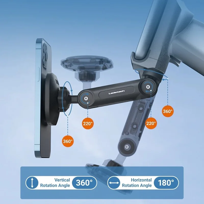 LD-TS1-M4 Para Tesla Model 3 / Y Central Control Screen Magnetic Cell Phone Holder Car 15W Wireless Charger Adjustable Phone Mount