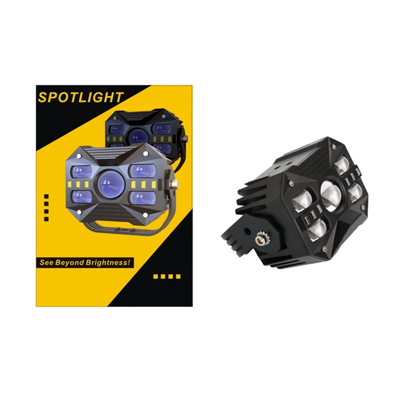 Projecteur LED Haute Puissance 70W Étanche IP67 en Aluminium Moulé Sous Pression Phare de Moto