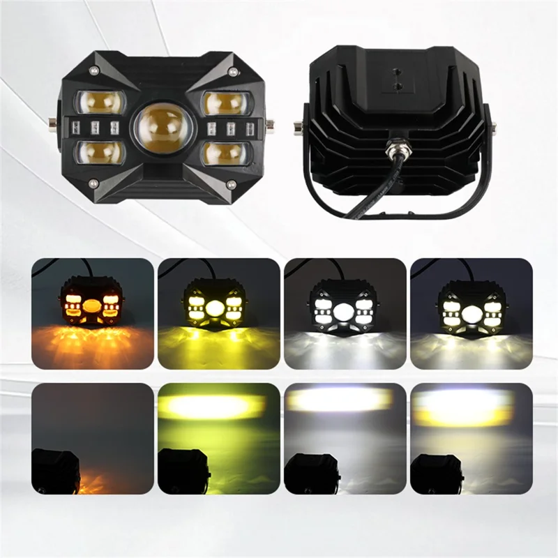 Projecteur LED Haute Puissance 70W Étanche IP67 en Aluminium Moulé Sous Pression Phare de Moto