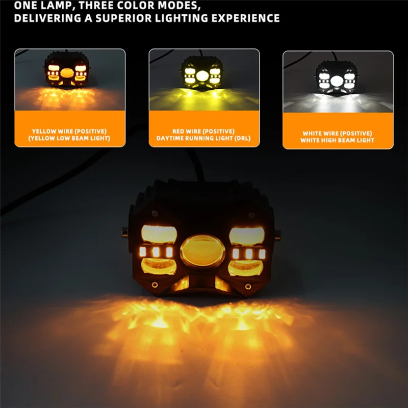 Projecteur LED Haute Puissance 70W Étanche IP67 en Aluminium Moulé Sous Pression Phare de Moto