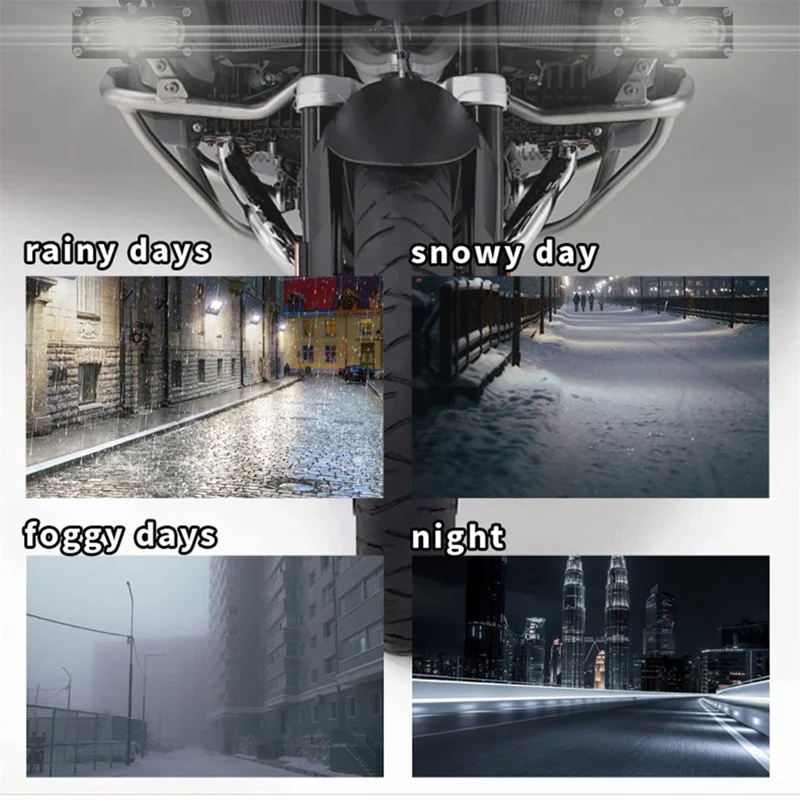 V72 2-LED Phare antibrouillard de moto Projecteur LED haute puissance étanche pour camion tout-terrain SUV