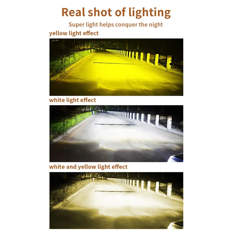 V72 2-LED Phare antibrouillard de moto Projecteur LED haute puissance étanche pour camion tout-terrain SUV