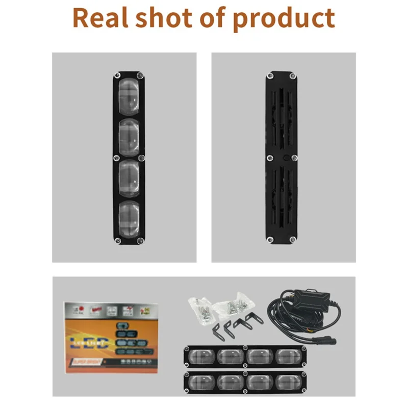 V81 4-LED Motorcycle Fog Light High Power Waterproof LED Headlight for Off-Road Truck SUV