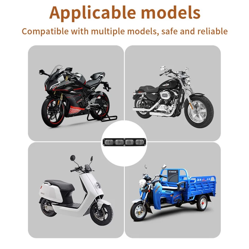 V81 4-LED Motorcycle Fog Light High Power Waterproof LED Headlight for Off-Road Truck SUV