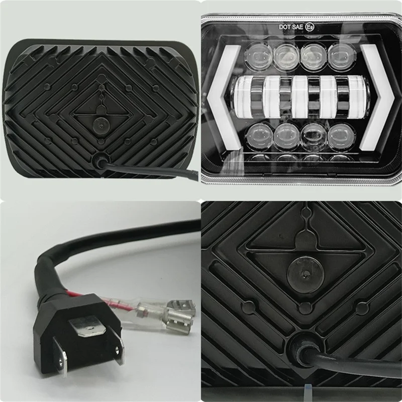 7 Inch LED Headlight with Arrow Turn Signals High Low Beam Offroad Driving Light Daytime Running Lamp