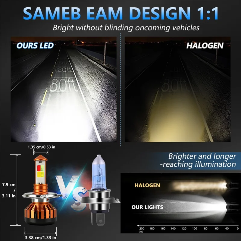 C01 Yellow White Blue Red Multi Color LED Spotlight IP67 Waterproof Aluminum Alloy Motorcycle Headlight