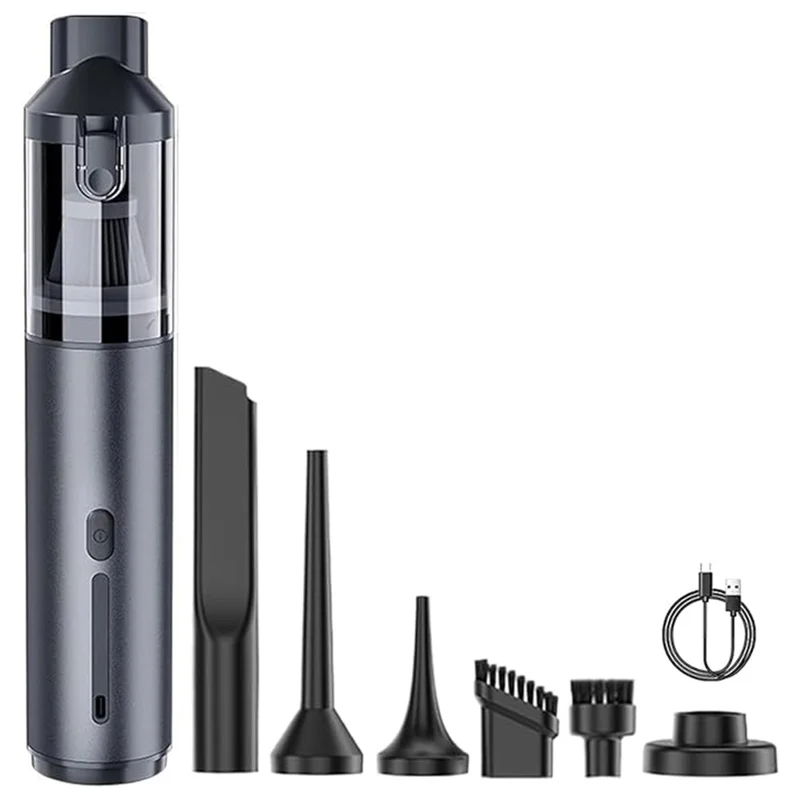 Portable Car Vacuum Cleaner 16000Pa High Suction Handheld Cordless Vacuum Blower for Auto / Home Cleaning - Grey