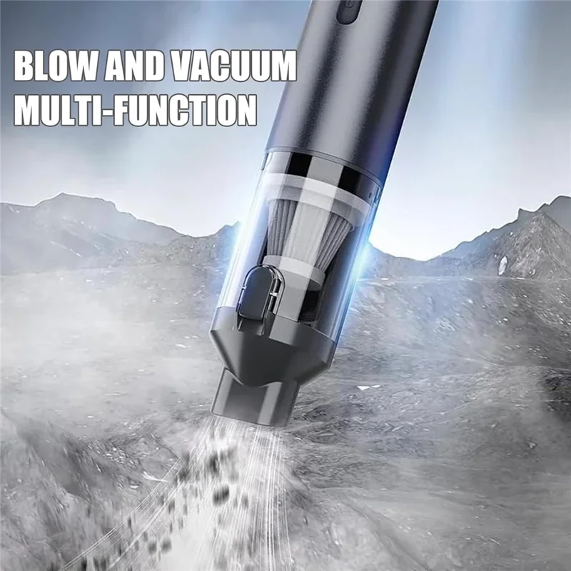 Portable Car Vacuum Cleaner 16000Pa High Suction Handheld Cordless Vacuum Blower for Auto / Home Cleaning - Grey