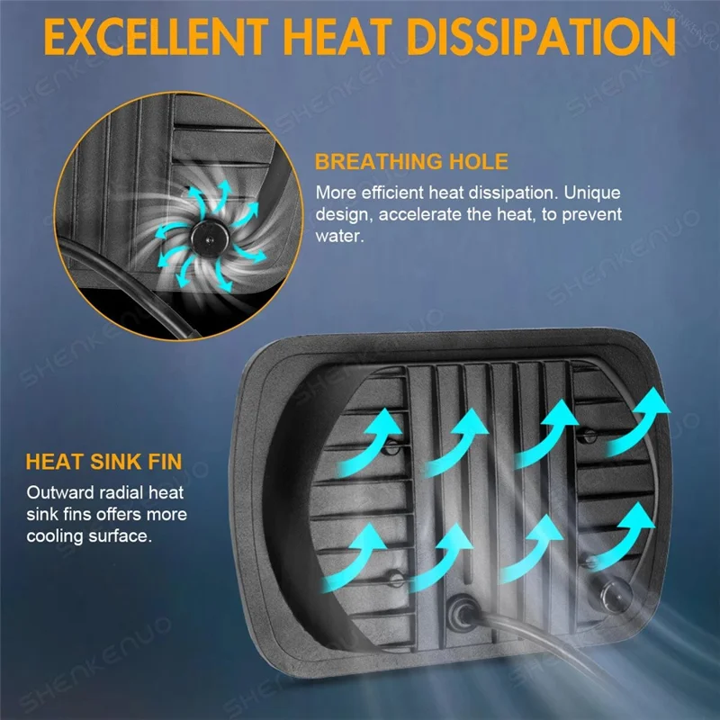 7 Zoll 5-LED Quadratische Scheinwerfer Doppelfarbe Abblendlicht Fernlicht Auto DRL Blinker Tagfahrlicht