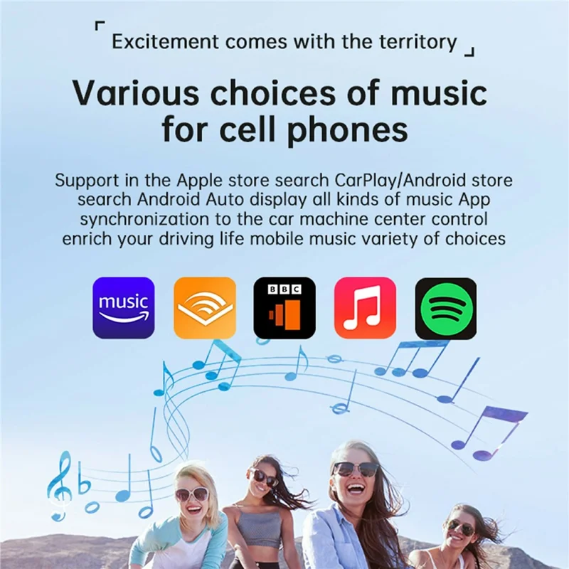 HD2CP Pro 2K HD Input Wireless CarPlay Android Auto Adapter Compatible with Youtube Netflix